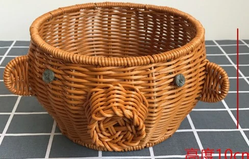 Woven Basket Storage Basket Home Storage Basket Fruit Basket Imitation Rattan Woven Basket