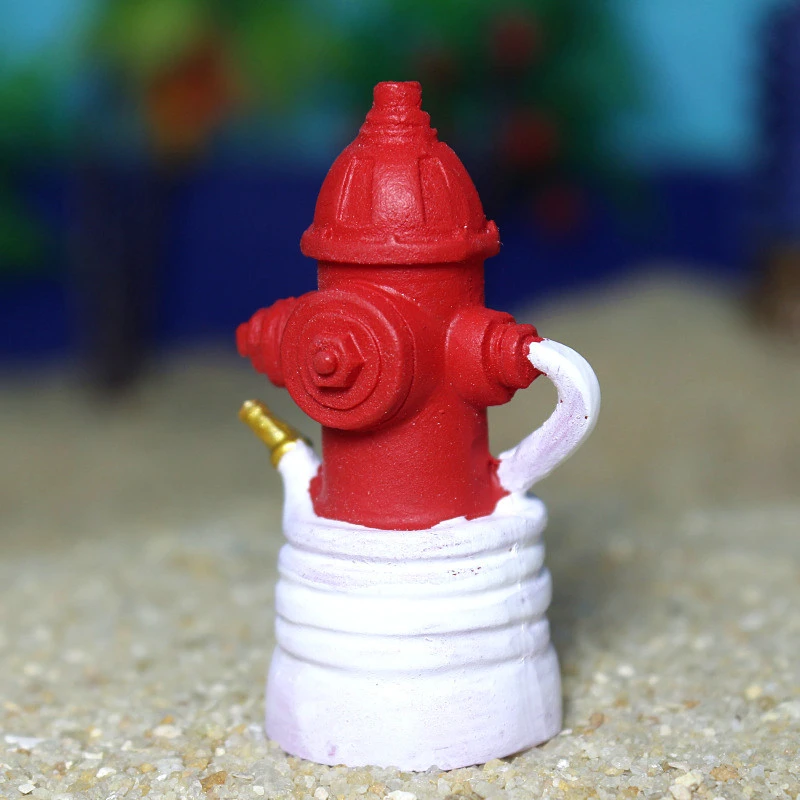 Fire Hydrant Statue Mini Fire Hydrant Figurine Mini Garden Fire Hydrant Decor Sand Table Layout Prop