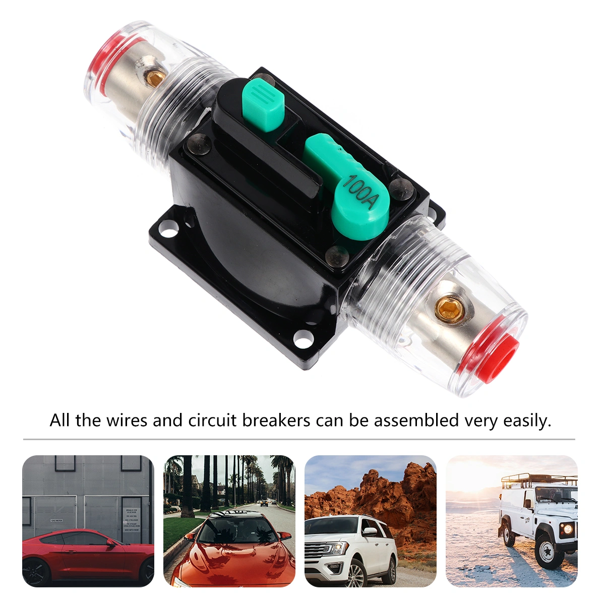 Car Audio Automatic Recovery Circuit Breaker Fuse Recovery Manual Reset 100A