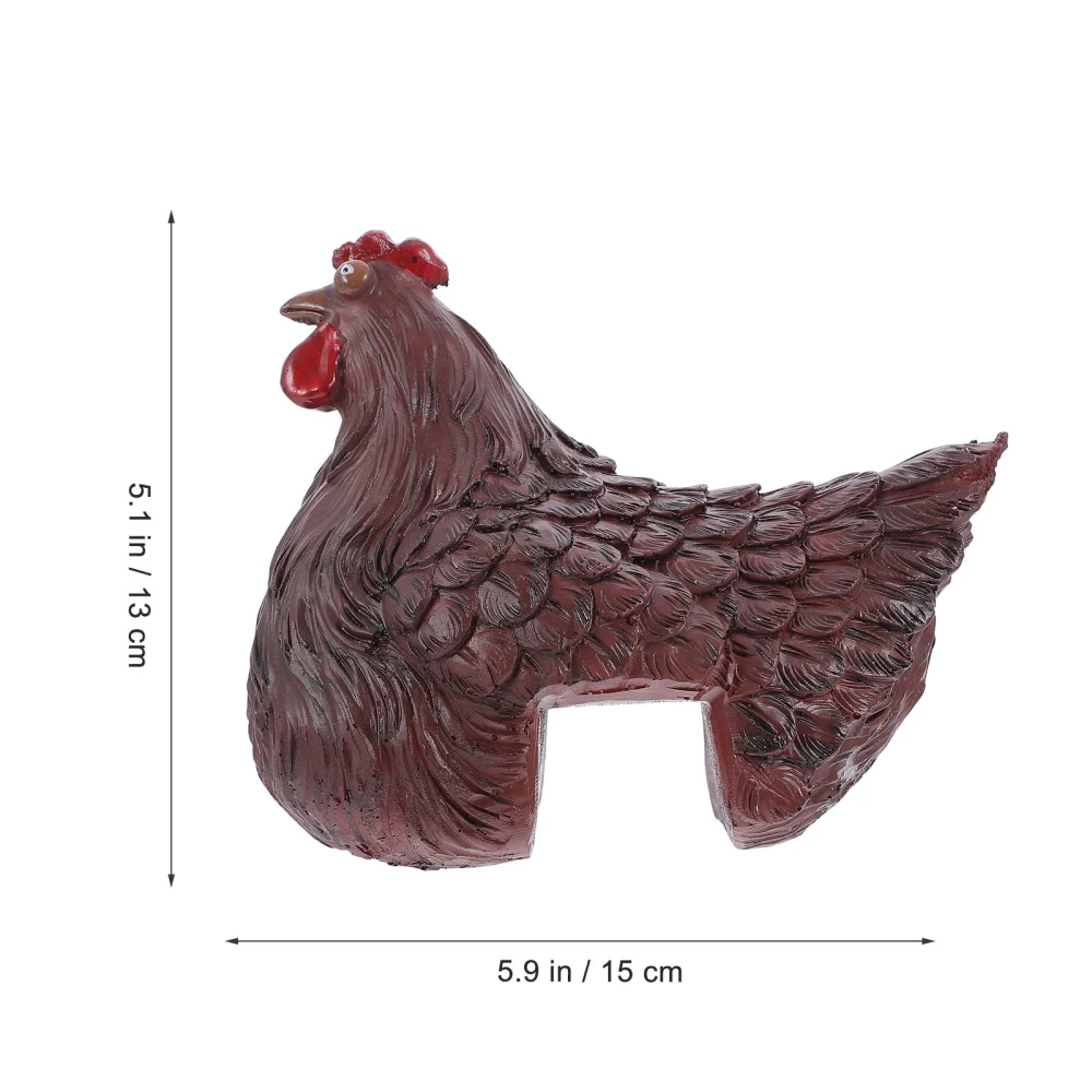 1Pc Resin Chicken Adorn Decorative Backyard Landscape Chicken Modeling Decor