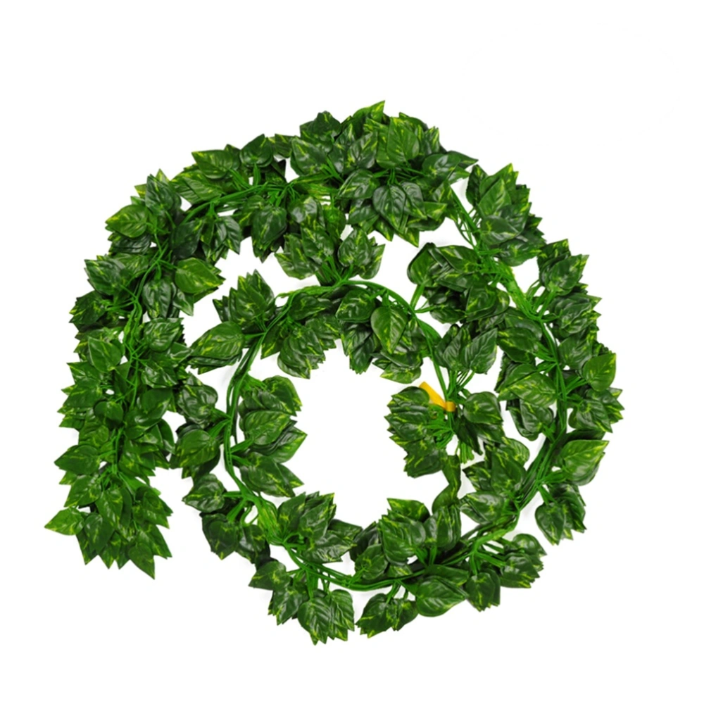 12pcs Artificial Wall Hanging Ivy Vine Foliage Leaf Garland Plants Decor Flowers Home Decor - Green Leaf