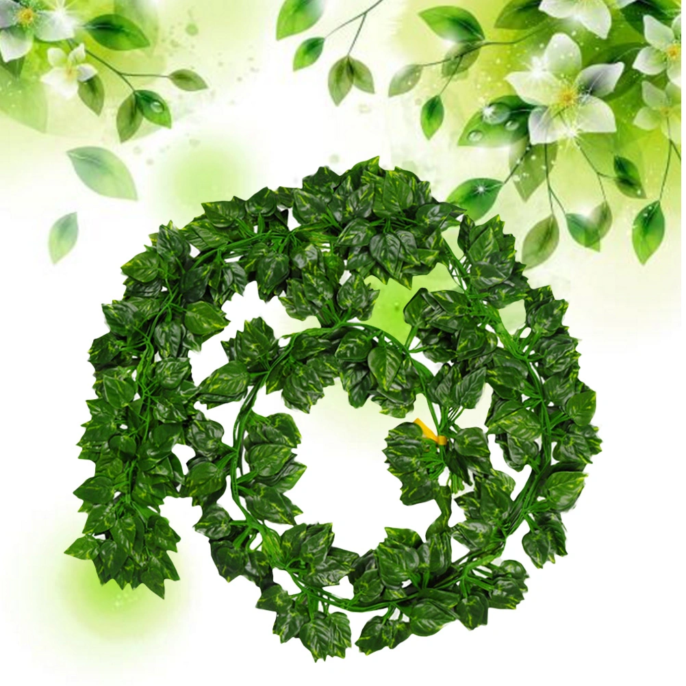 12pcs Artificial Wall Hanging Ivy Vine Foliage Leaf Garland Plants Decor Flowers Home Decor - Green Leaf