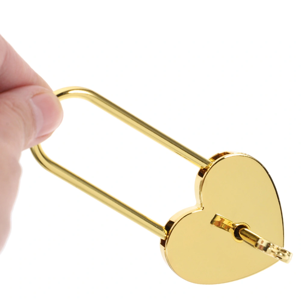 2 Sets Heart Shape Lock Couple Love Lock Diary Lock Travel Suitcase Luggage Padlock and Key