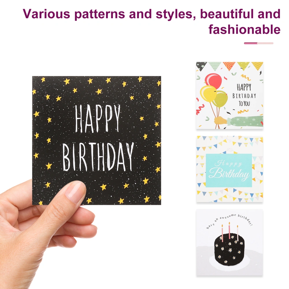 120pcs Birthday Greeting Cards Gift Cards Birthday Supplies for Gift Box Decor