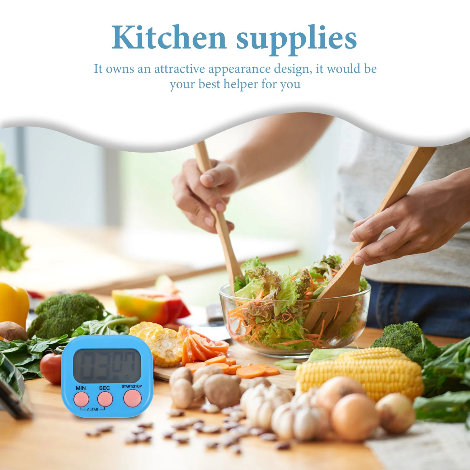 Small Kitchen Digital Timer Small Baking Timer Electric Cooking Timer Multifunctional Timer
