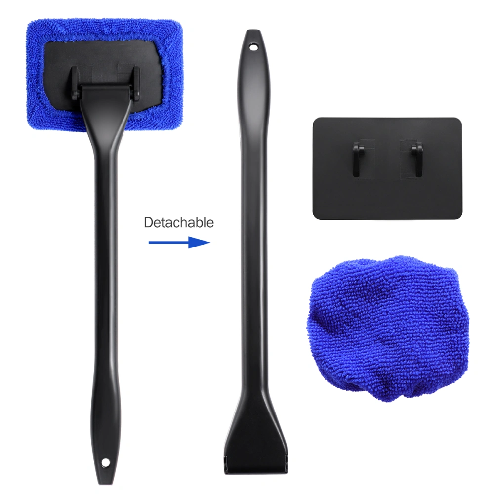 WINOMO 2pcs Car Windshield Cleaner Brush Auto Window Glass Cleaning Brush Tools with Long Handle (Blue)