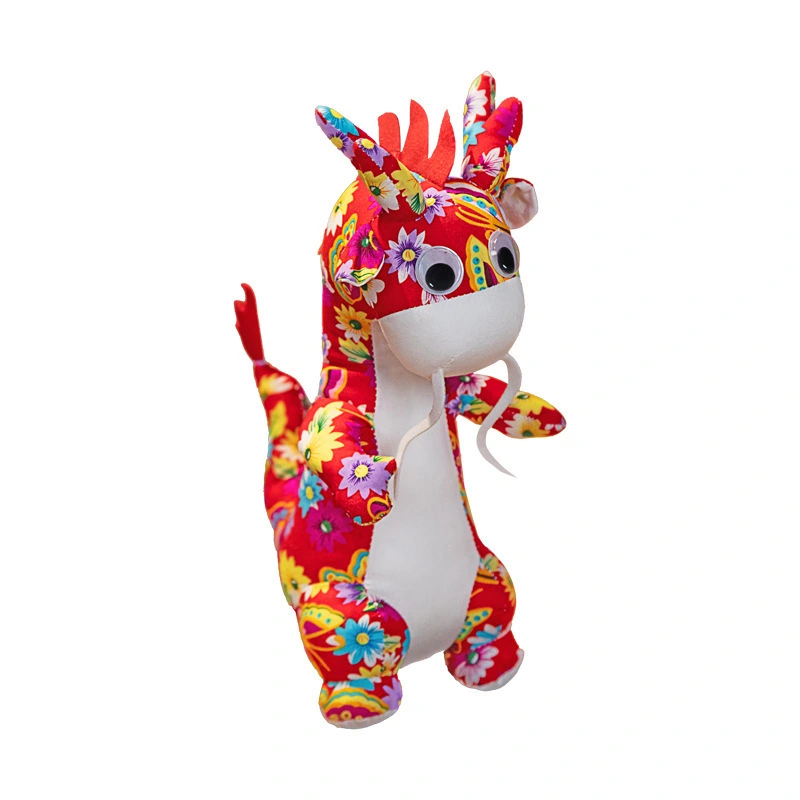 Chinese Dragon Toy Stuffed Cartoon Dragon Doll Supple Dragon Puppet New Year Gift