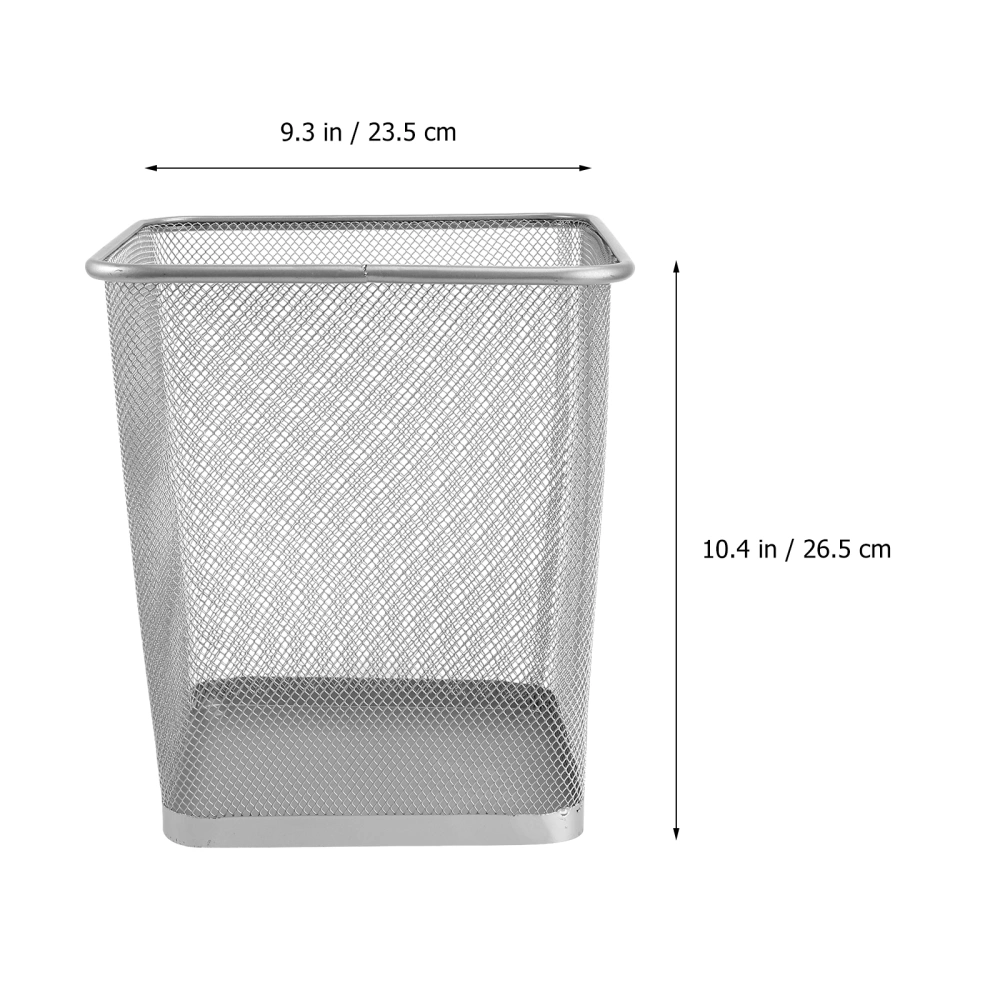 1Pc Bathroom Trash Can Iron Garbage Container Household Waste Paper Basket