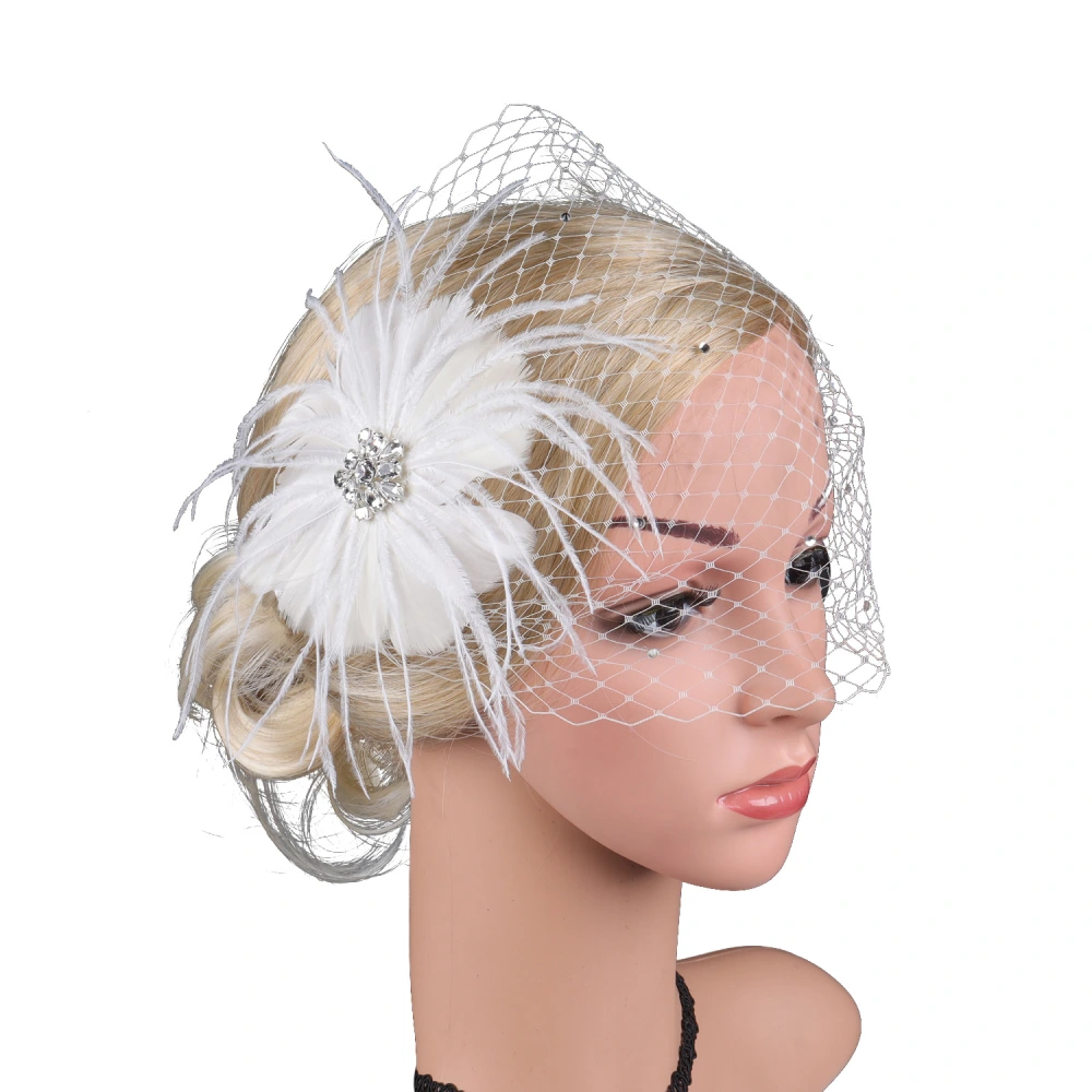 Women Fascinator Clip Fascinator Party Hair Clip Tea Party Hair Decor Bride Hair Ornament