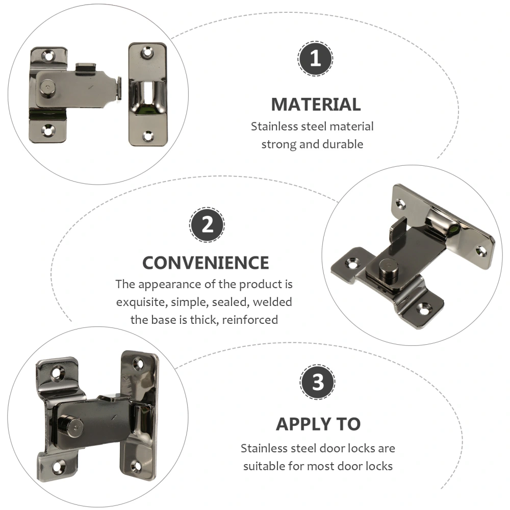 Stainless Steel Latch Lock Durable Door Bolt Lock for Indoor and Outdoor