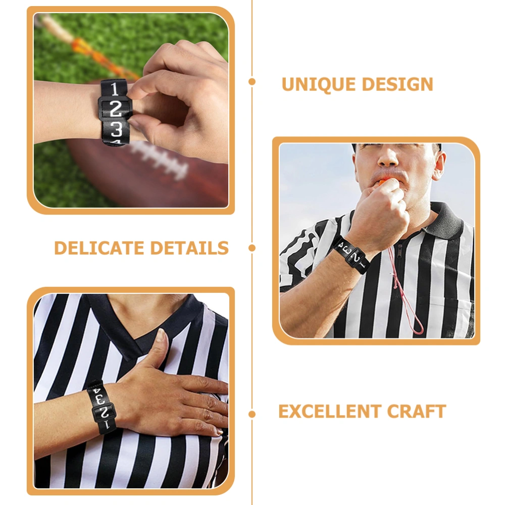 2pcs Practical Football Referee Gear Football Numbered Wrist Numbered Wrist