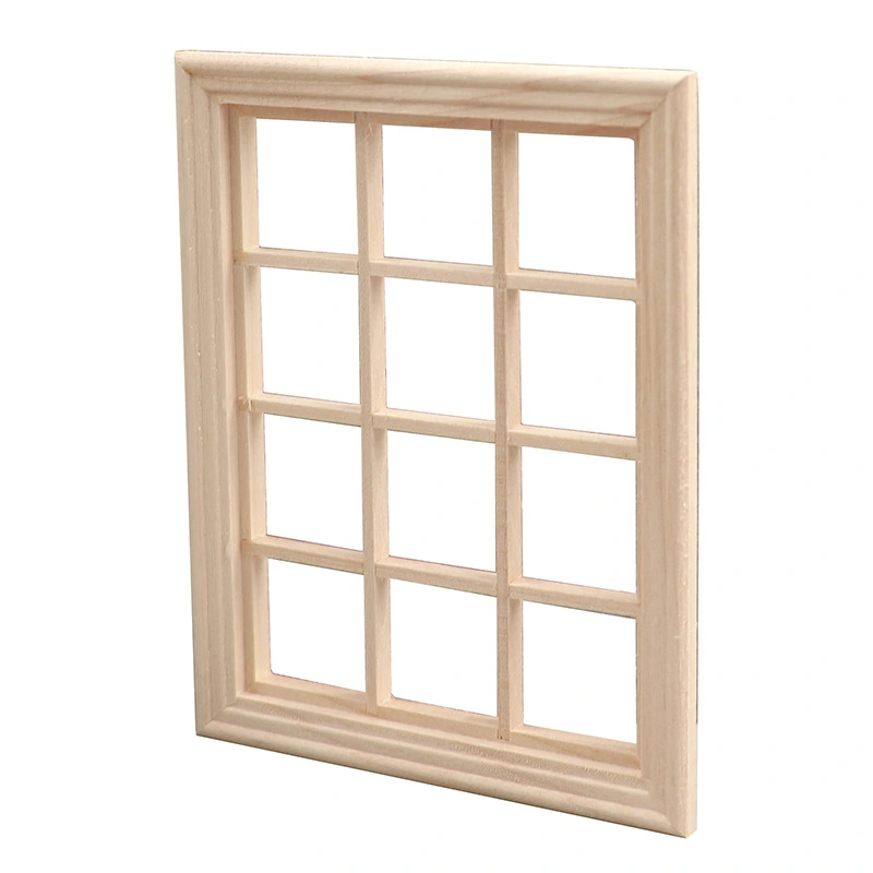 Miniature Wooden Window Doll House 1/12 Mini Model Mini Furniture Window Doll House Accessory