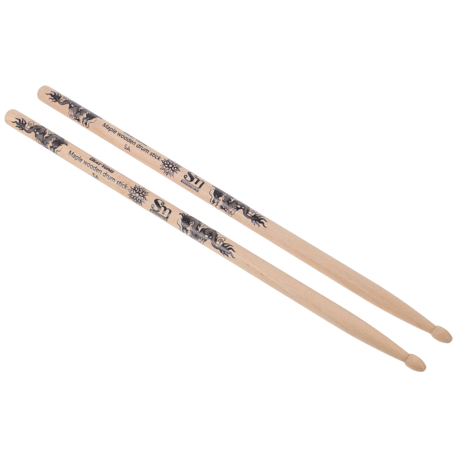 2Pcs Musical Instrument Practicing Drum Sticks Professional Drumsticks (Wood Color)
