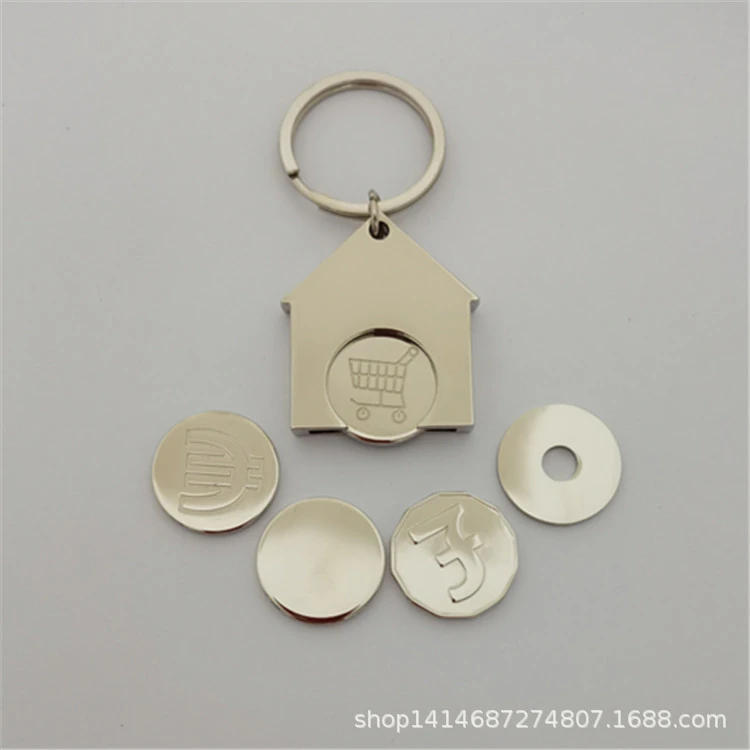 Shopping Trolley Token Key Ring Trolley Token Coin Keyring Keychain Shopping Cart Token Pendant