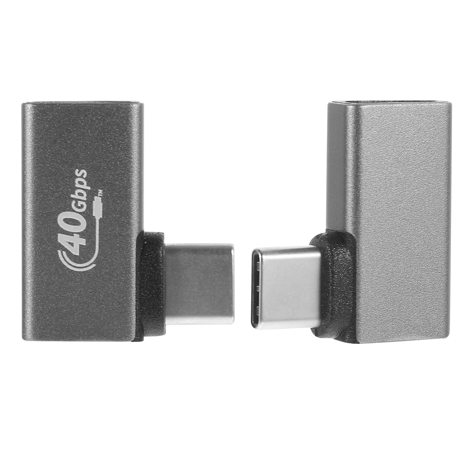 2pcs USB C 90 Degree Adapter Right Angle Type C Connector Computer Adapter Accessory