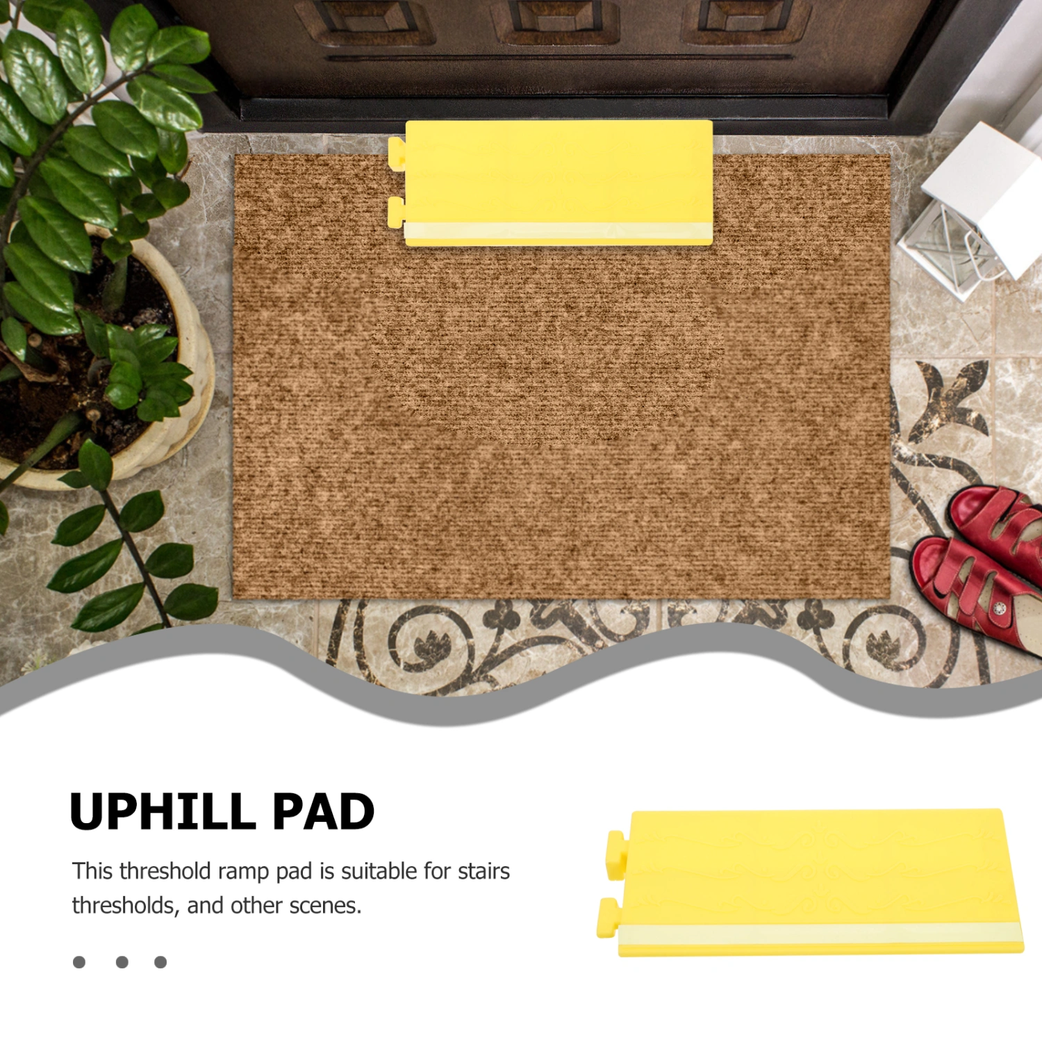 Rubber Threshold Ramp Indoor Threshold Ramp Pad Doorway Threshold Ramp for Robot Cleaner