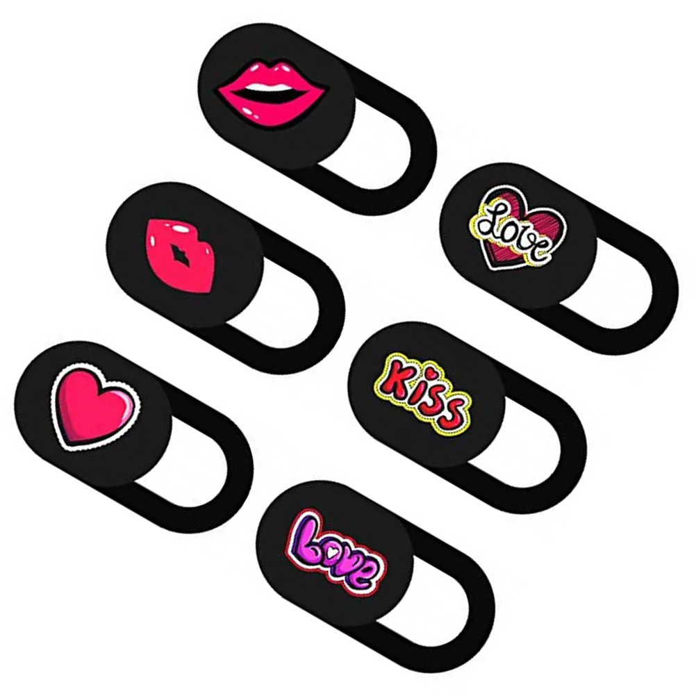 6Pcs Cartoon Lovely Adhesive Laptop Computer Phone Camera Cover Slide Blocker