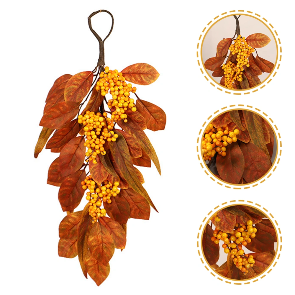 Artificial Swag Maple Leaf Berry String Thanksgiving Festival Decorative Pendant