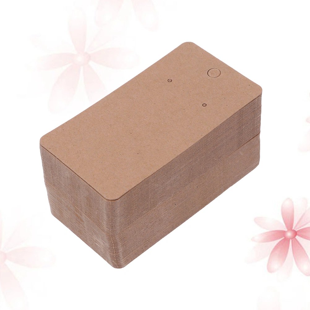 200 Pcs 5x8.9cm Earring Display Cards Earring Holder Earring Display Tag for Ear Studs Earrings Package Materials  (Brown)
