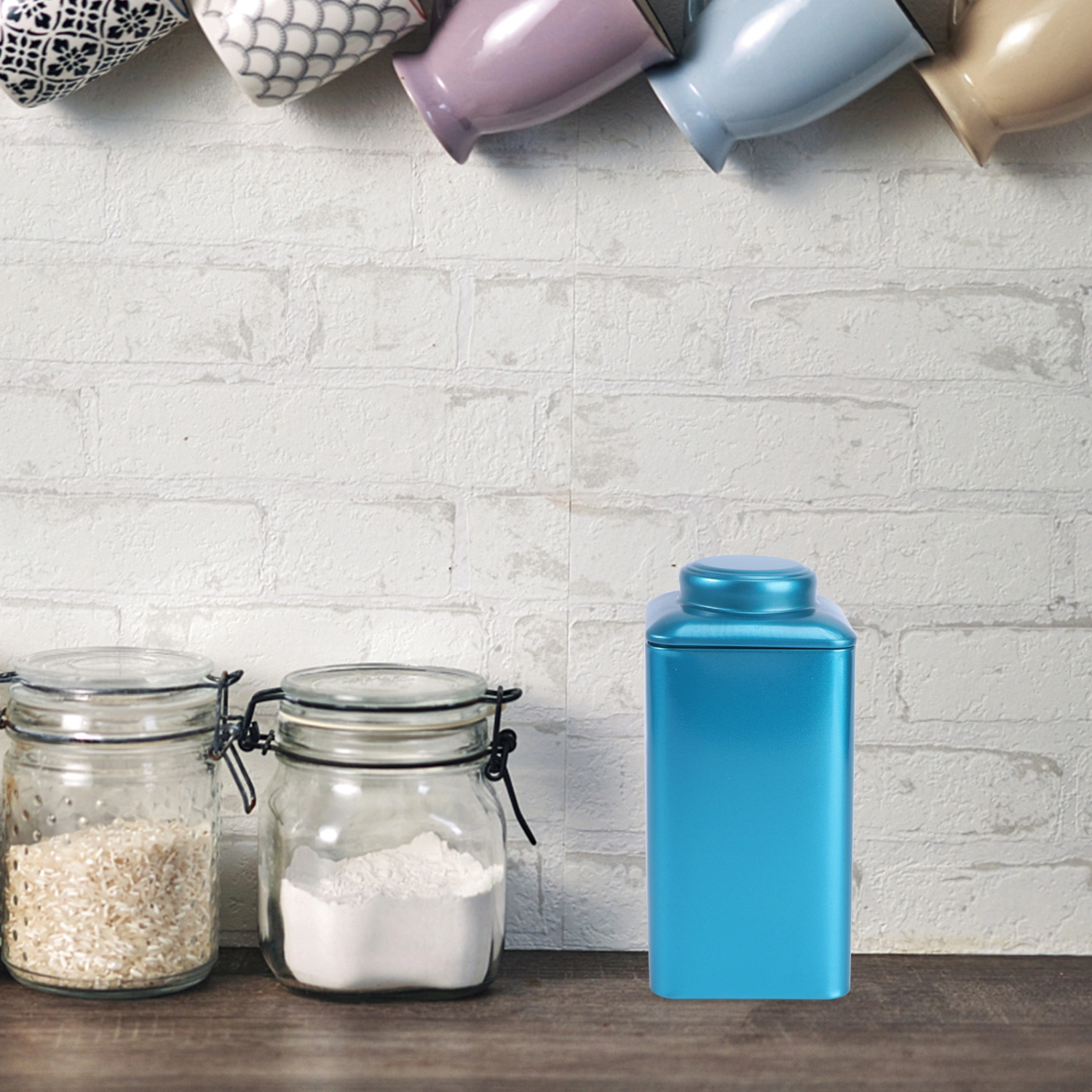 2pcs Tea Cans Sealed Storage Jars Iron Containers for Storing Loose Leaf Tea