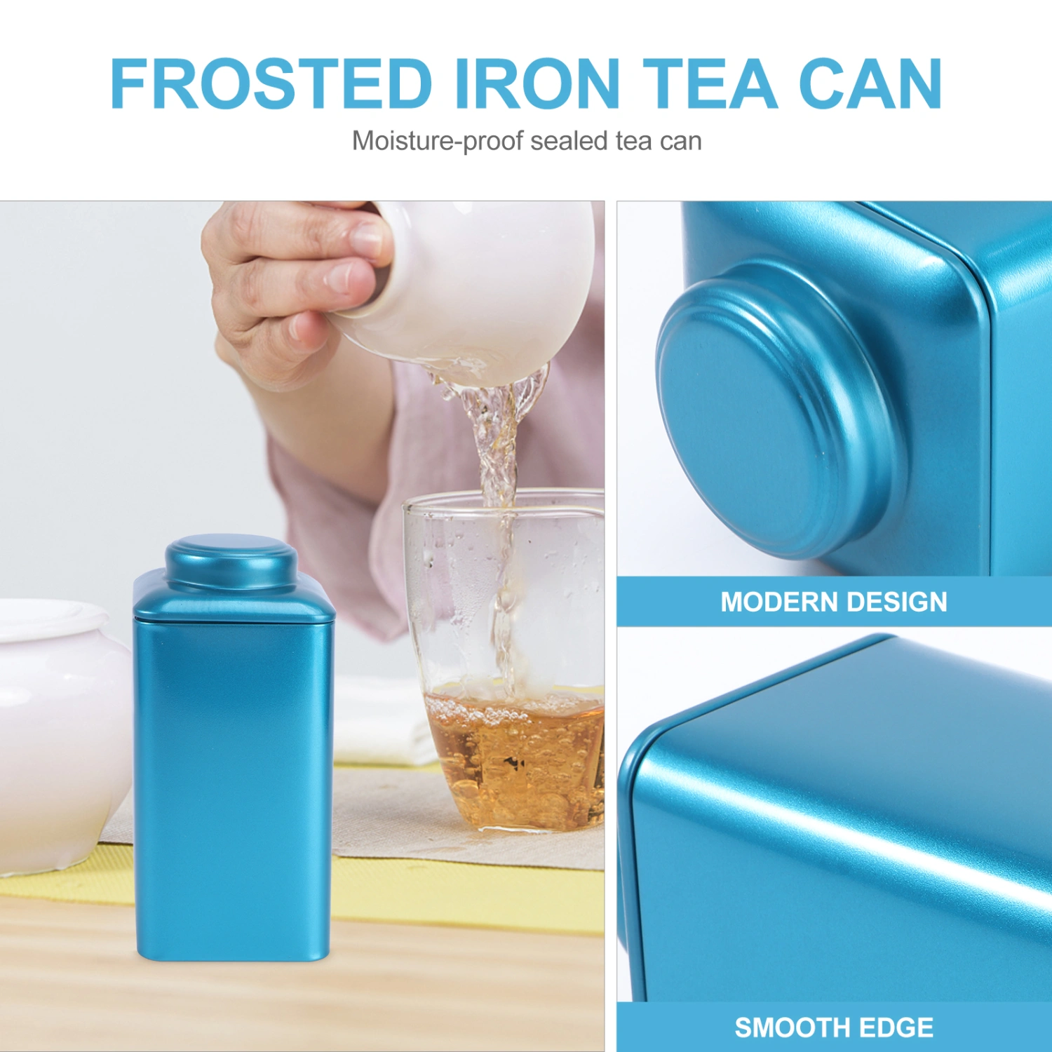 2pcs Tea Cans Sealed Storage Jars Iron Containers for Storing Loose Leaf Tea