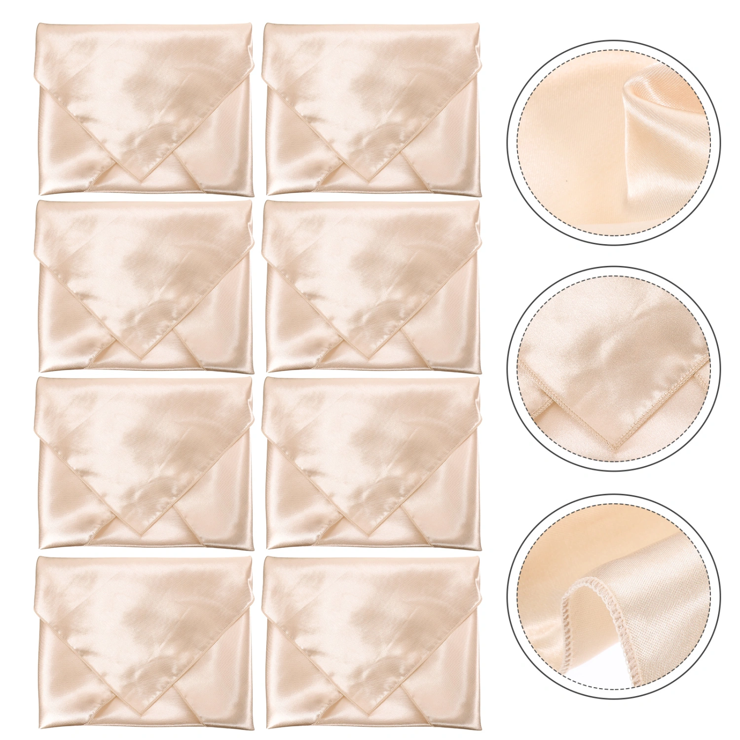 8pcs  Cloth Napkins Soft Washable Dinner Napkins Party Satin Napkins Water Absorption Napkins