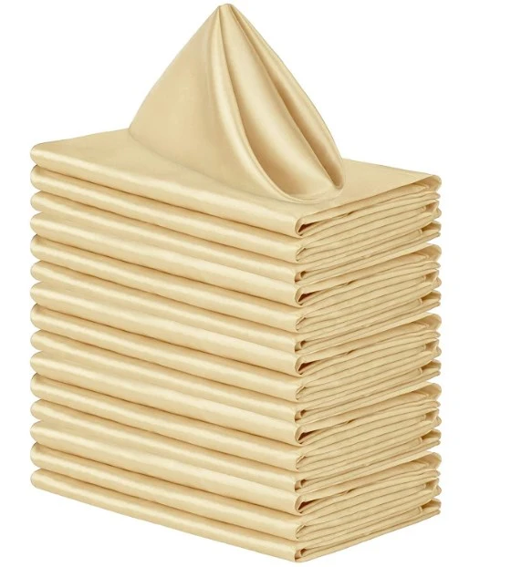 8pcs  Cloth Napkins Soft Washable Dinner Napkins Party Satin Napkins Water Absorption Napkins