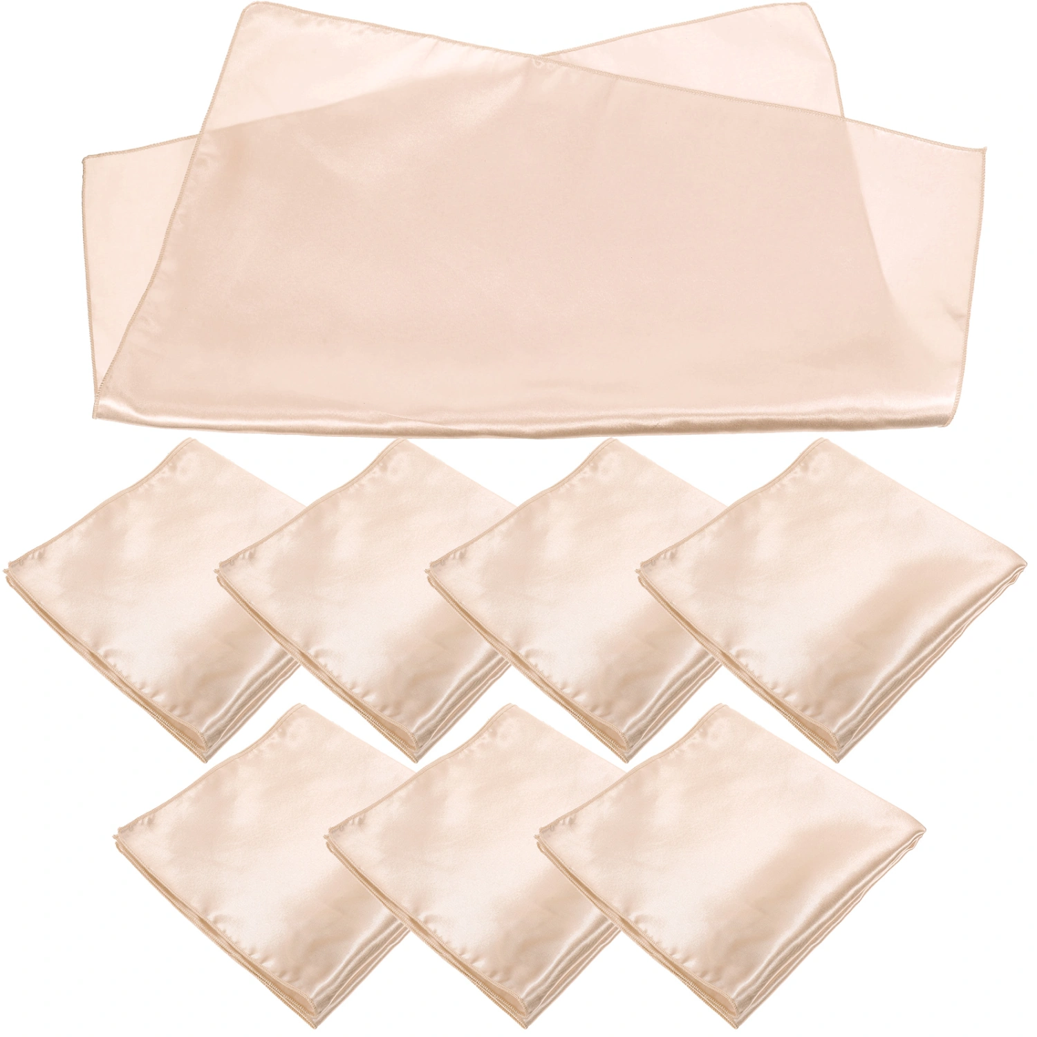 8pcs  Cloth Napkins Soft Washable Dinner Napkins Party Satin Napkins Water Absorption Napkins