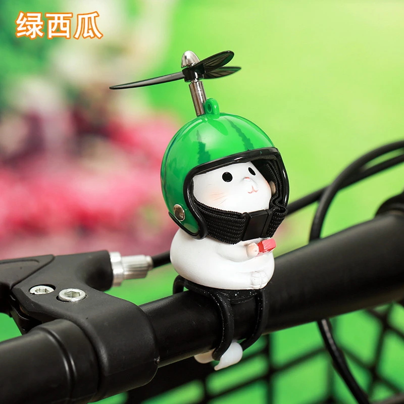 Helmet Cat Bike Motorbike Ornament Car Dashboard Decoration Helmet Doll Ornament