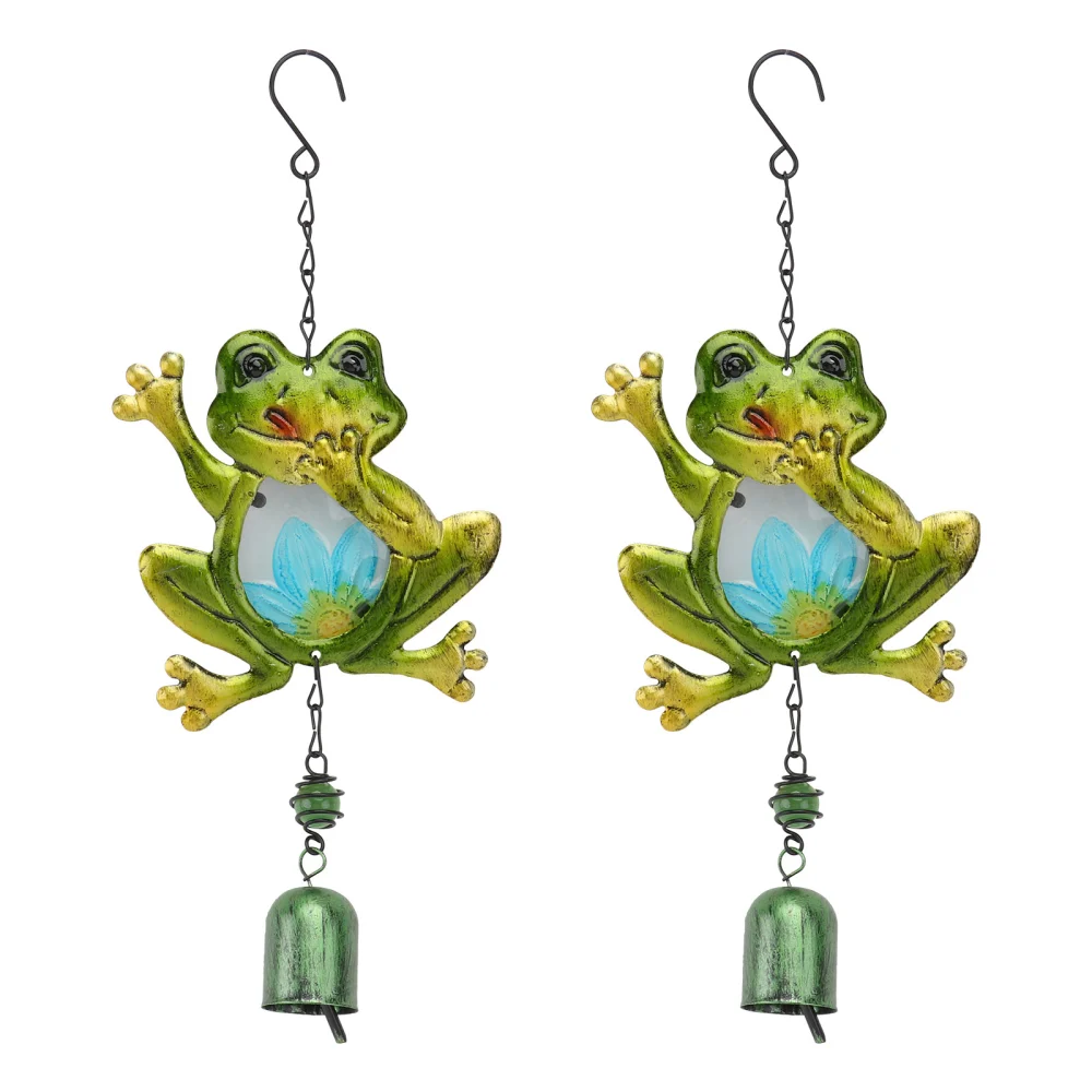 2pcs Bedroom Wind Chime Designed Wind Bell Garden Hanging Ornament(Green)