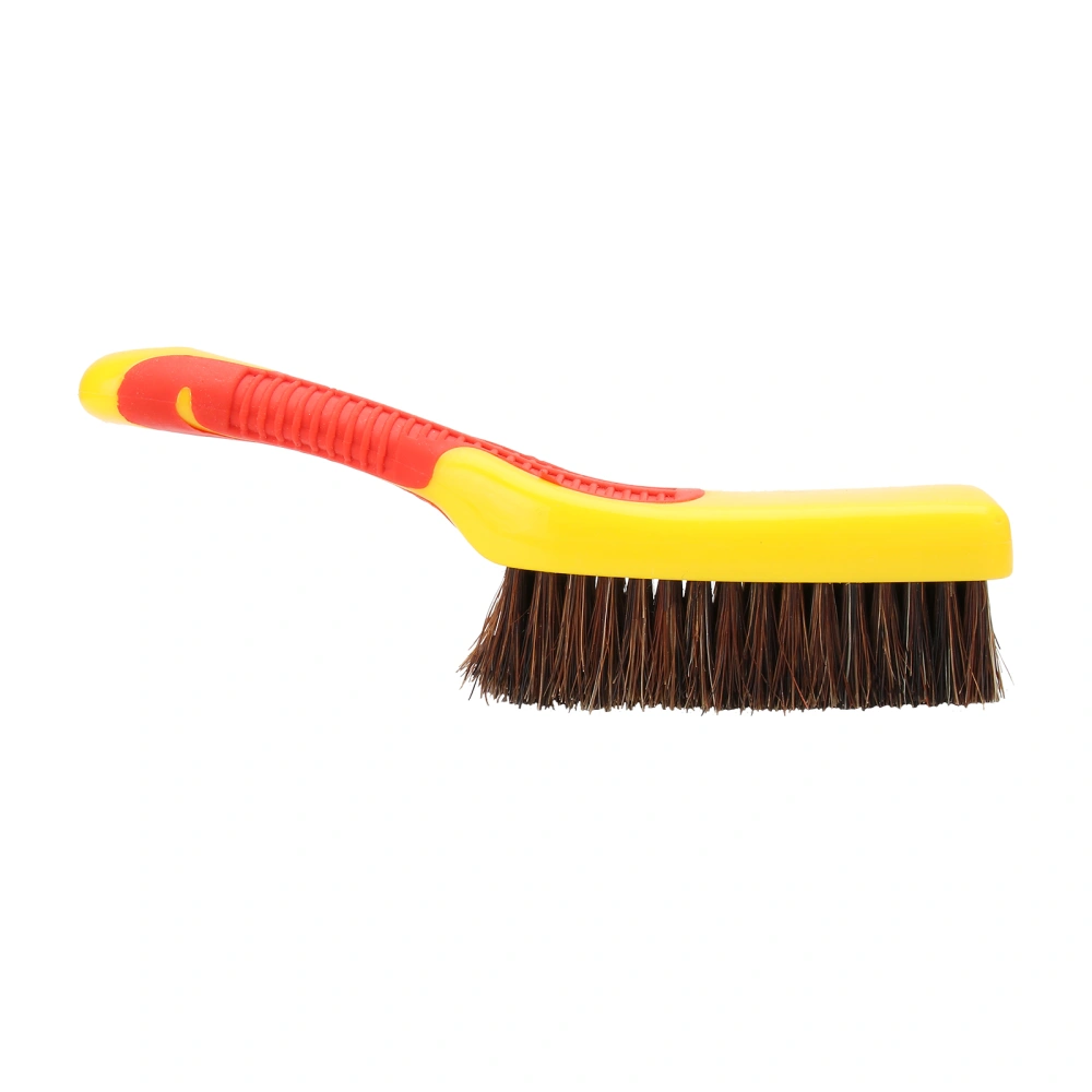 Cleaning Brushes Pig Bristles Polish Brush with Silicone Handle Cleaning Tools