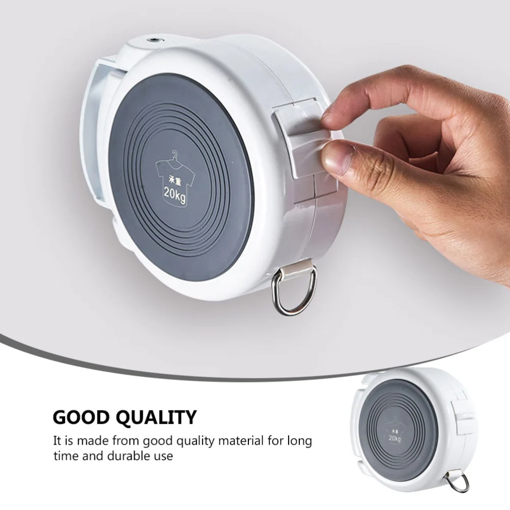 1pc Exquisite Retractable Clothesline Travel Clothesline for Home (White)