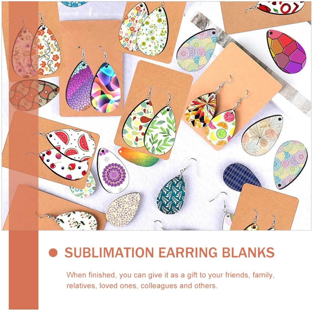 1 Set Sublimation Earrings Blanks Water Drop Earrings Blanks Earring Drops Earring Crafts Material