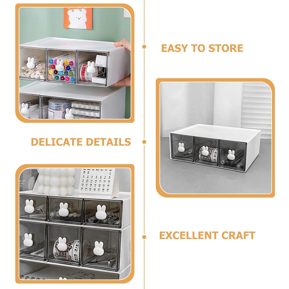 Desk Organizer with Drawers Desktop Storage Drawer Multi-Drawer Stationery Storage Case Stationery Holder
