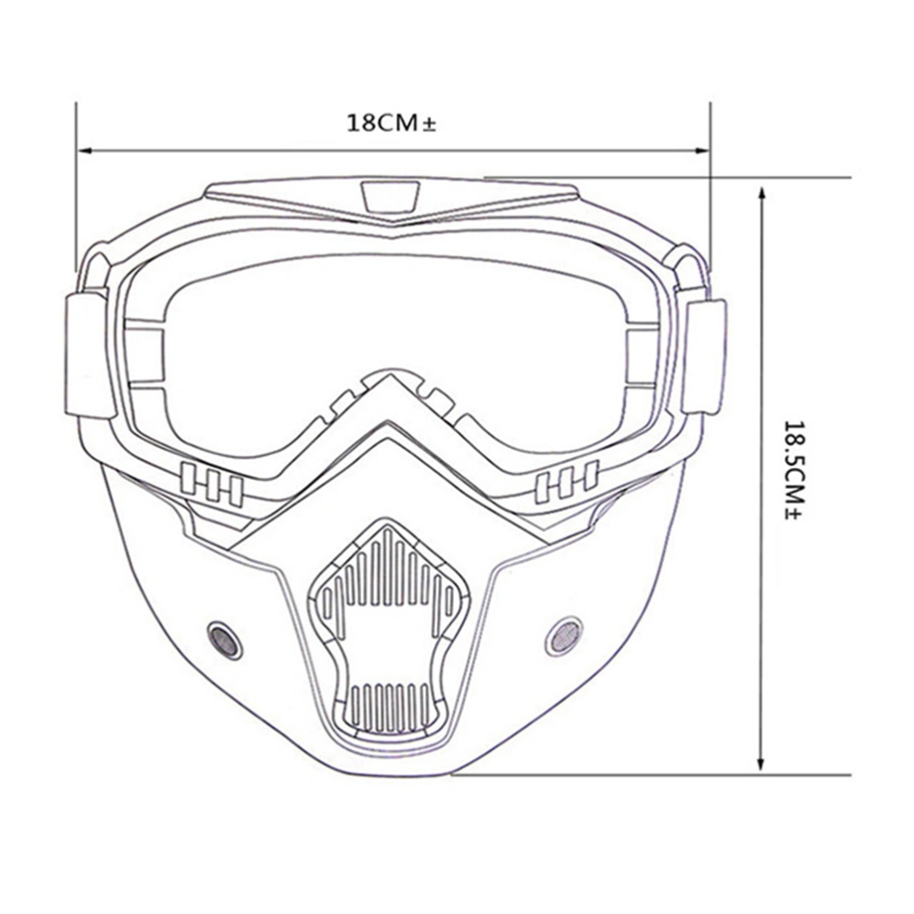 Riding Glasses Winter Snow Goggles Ski Snowboard Snowmobile Face Mask Sun Glasses Eyewear (Colorful Eyeglass)