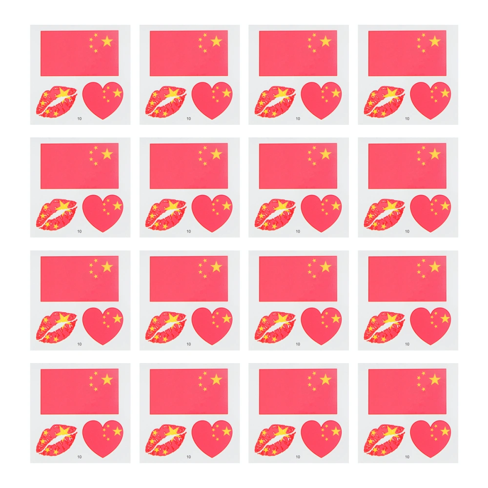 25 Sheets Waterproof National Flag Stickers Temporary Disposable Eco-friendly Tattoos National Flag Decal for Sports s (China)