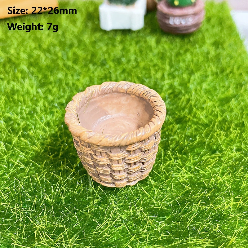 1 Set of Mini House Garden Shovels Miniature Shovels Tool Mini Garden Adornments with Basket