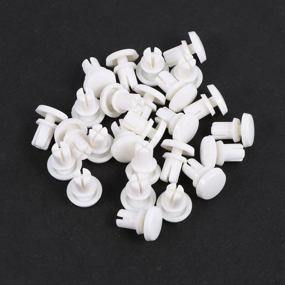 100pcs R Type Expansion Rivet Nut Nylon Plastic Buckle Clip for Computer PCB Mother Board (White)