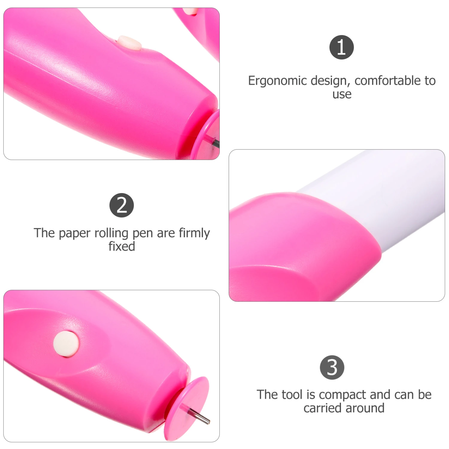 2pcs Battery Operated Paper Quilling Pen Slotted Paper Quilling Tools Paper Craft Curling Tool
