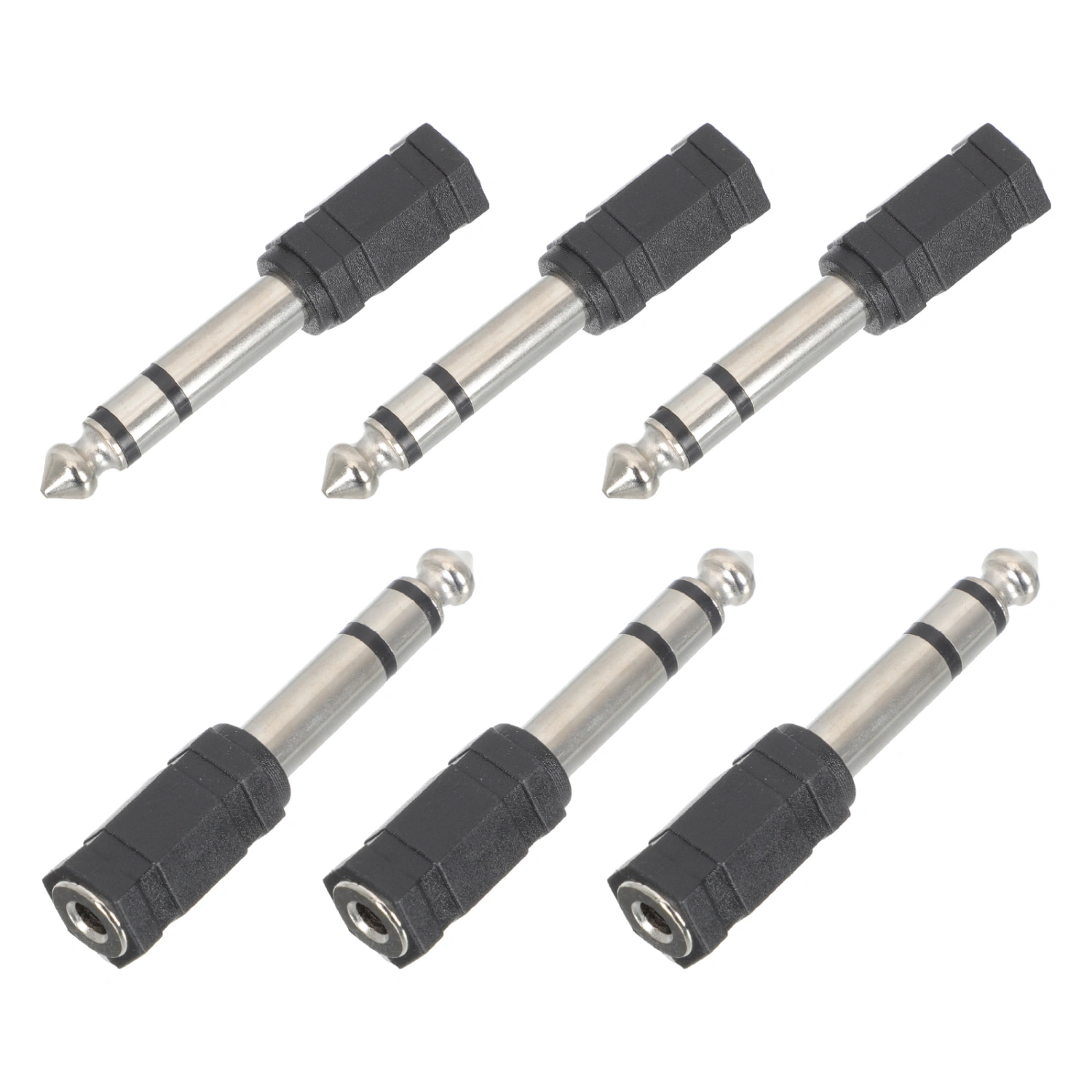 2pcs Headphone Adapter 6.35mm Male To 3.5mm Female Audio Connector Converter