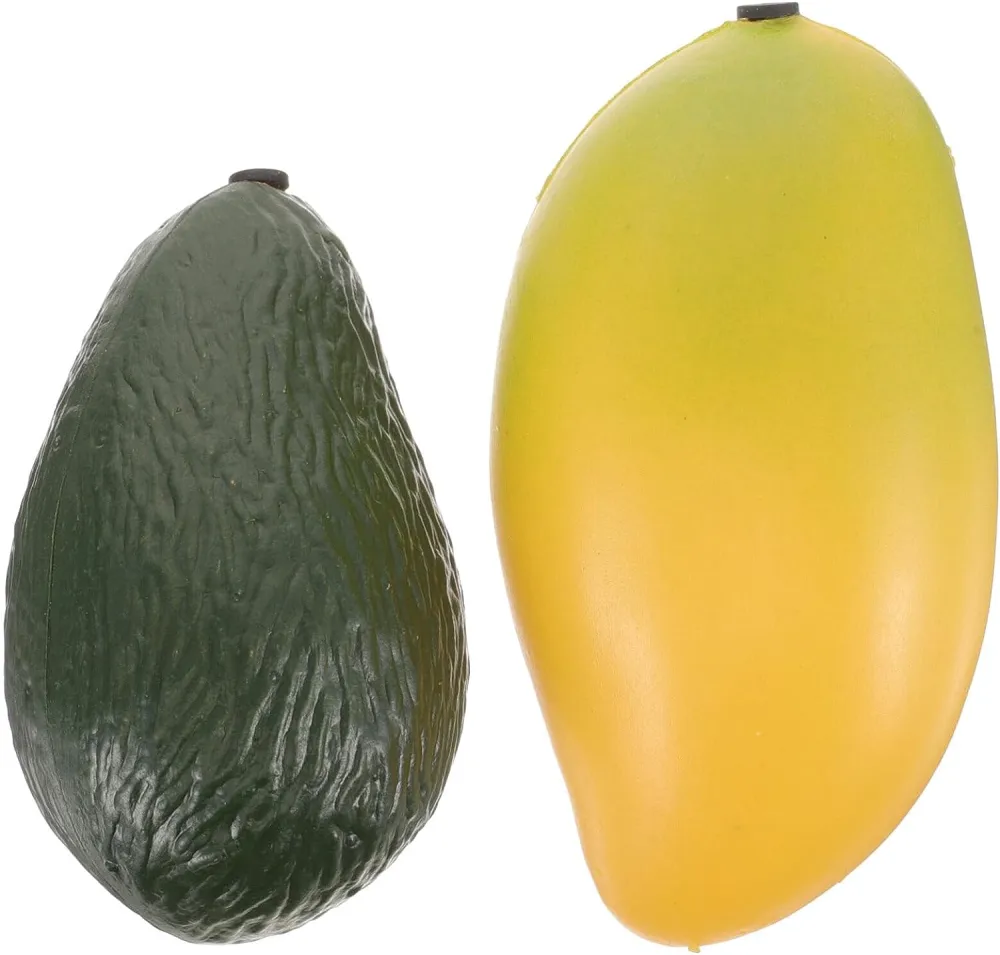 2pcs Egg Shaker Percussion Instrument Avocado And Mango Shape Fruit Shaker