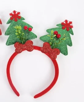 Christmas Headband Christmas Tree Headband Glitter Headpiece Hair Accessory