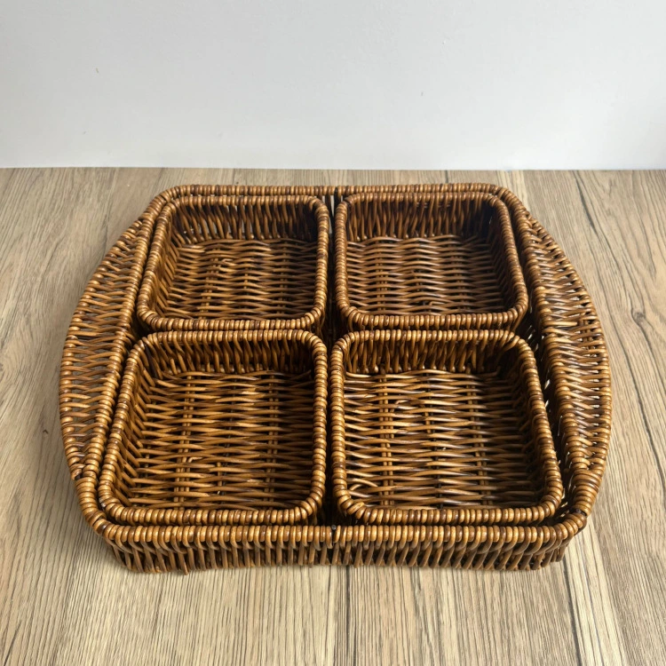 1 Set Woven Storage Basket Snack Storage Basket Dried Fruit Storage Basket Small Storage Basket