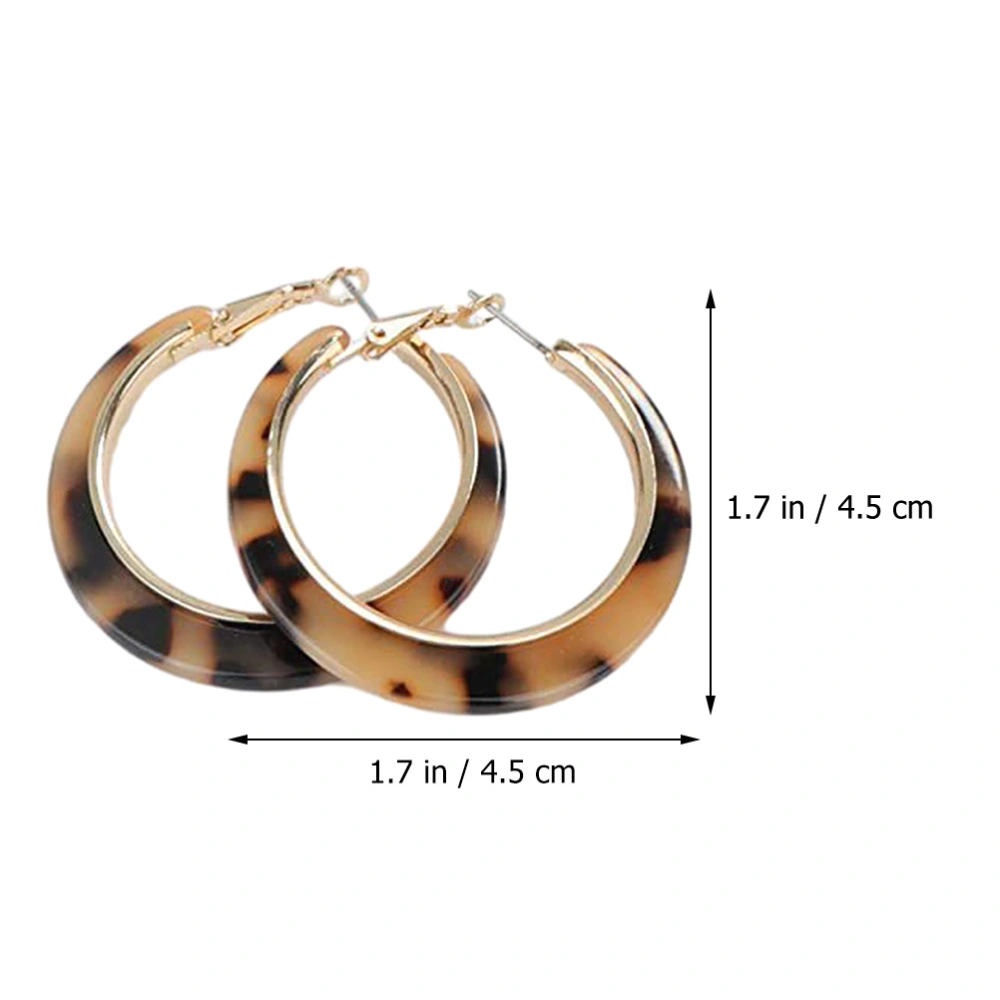 1 Pair Hoops Earrings Women Earrings Female Ear Jewelries Exaggerated Circle Earrings