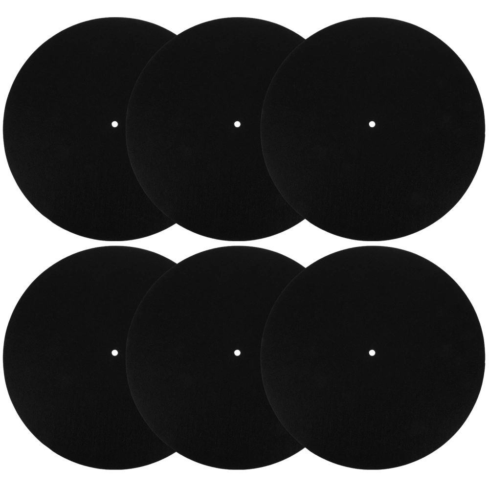 6 pcs Record Players Turntable Mats Anti-skid Platter Mats Anti Vibration Platter Pads