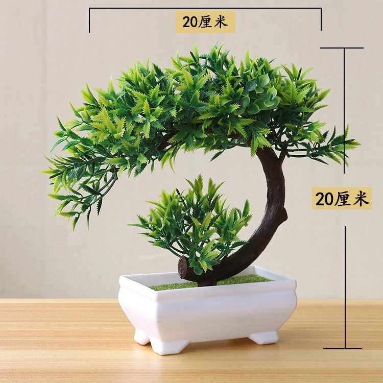 2pcs Artificial Bonsai Decoration Small Tree In Pot Tabletop  Potted Plant Ornament Home Decor