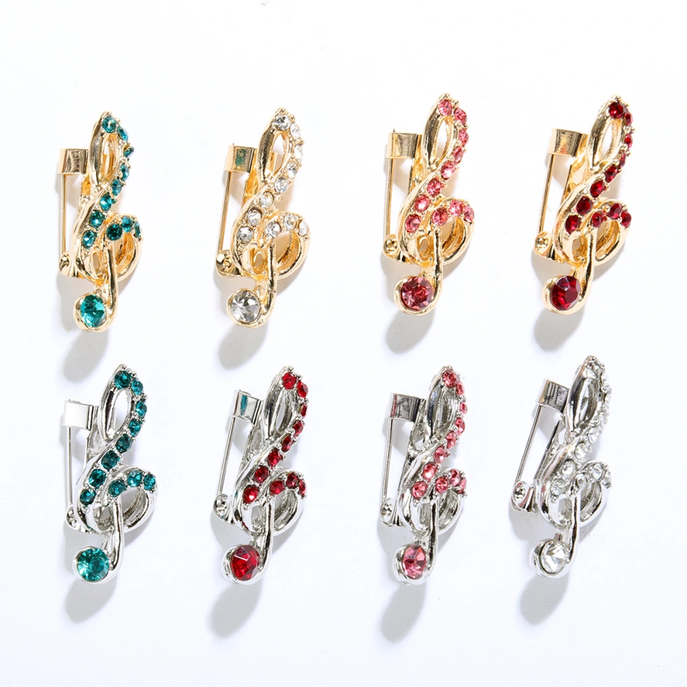 4pcs Music Note Brooches Fashion Brooch Pin Costume Decorative Pin Women Jewelry