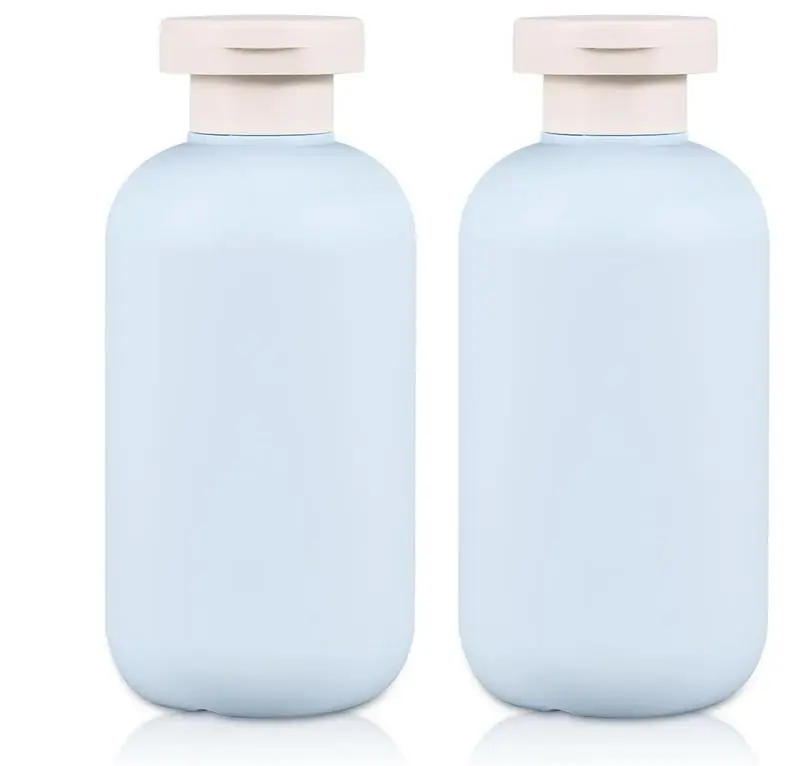 2 Pcs Travel Bottles Plastic Toiletries Container Refillable Bottles for Lotion Shampoo