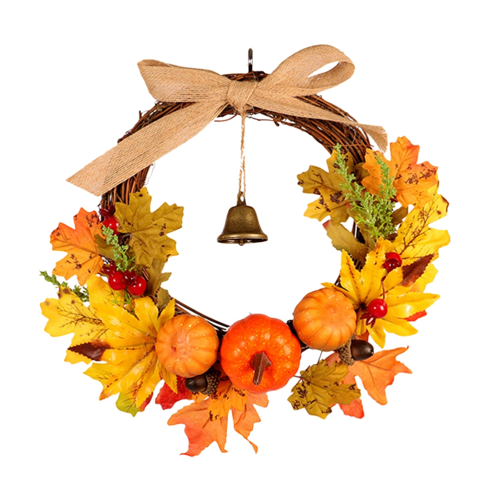 1pc Thanksgiving Wreath Pendant Thanksgiving Garland Harvest Festival Wreath