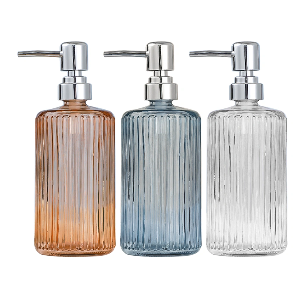 3pcs Glass Bottle Hand Soap Press Bottle Shampoo Dispenser Bottle 500ml